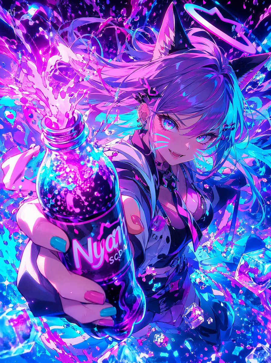 Ürün Pazarlaması - Neon Catgirl Soda Burst - 1