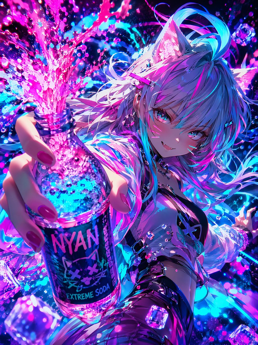 Ürün Pazarlaması - Neon Catgirl Soda Splash - 1
