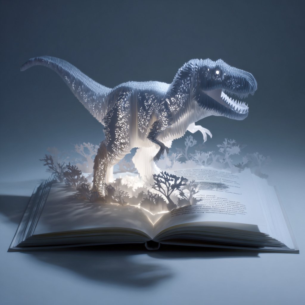 Ürün Pazarlaması - Origami Pop-Up T-Rex Book Ad - 1