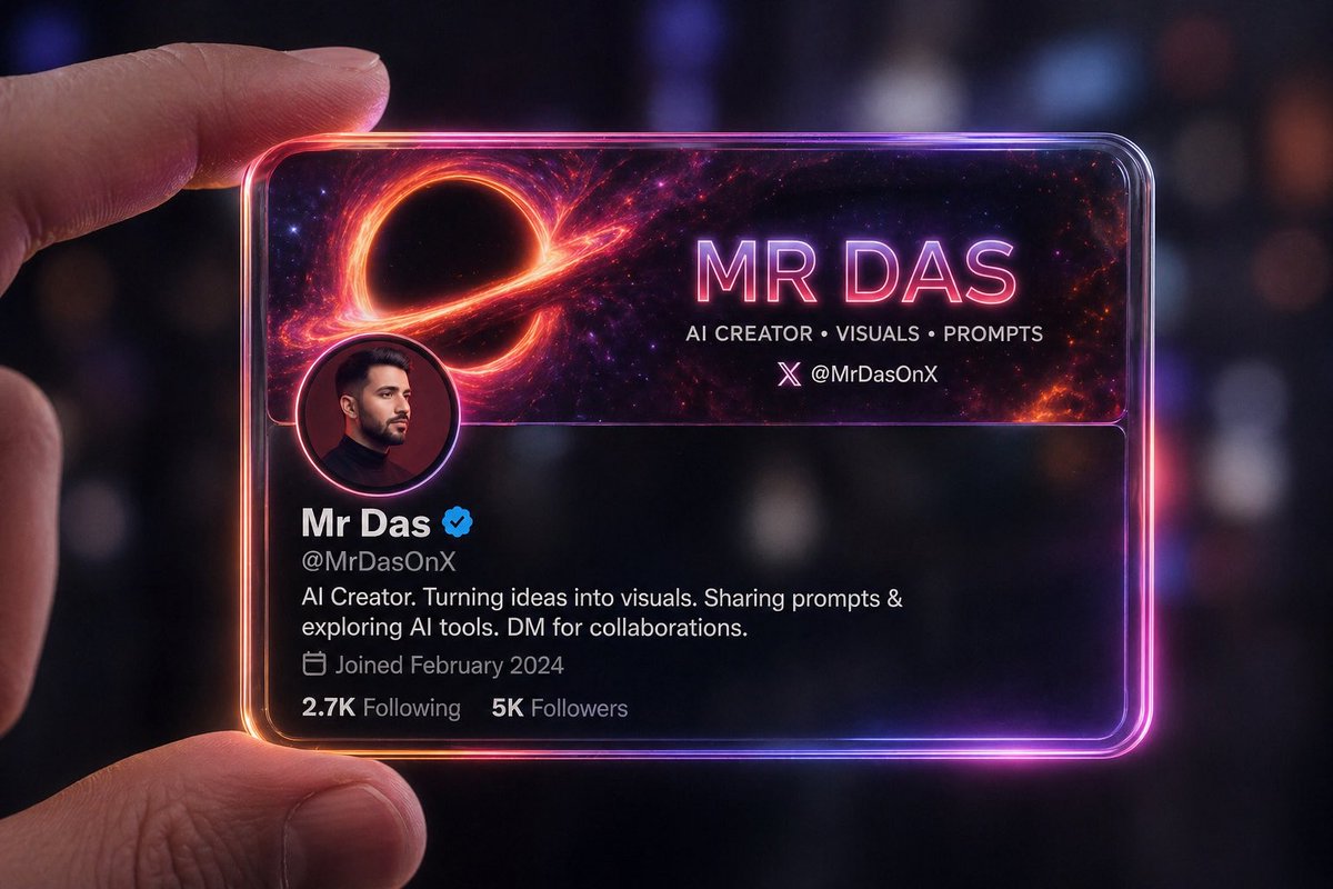 Profil / Avatar - Futuristic Glass Profile ID Card - 1