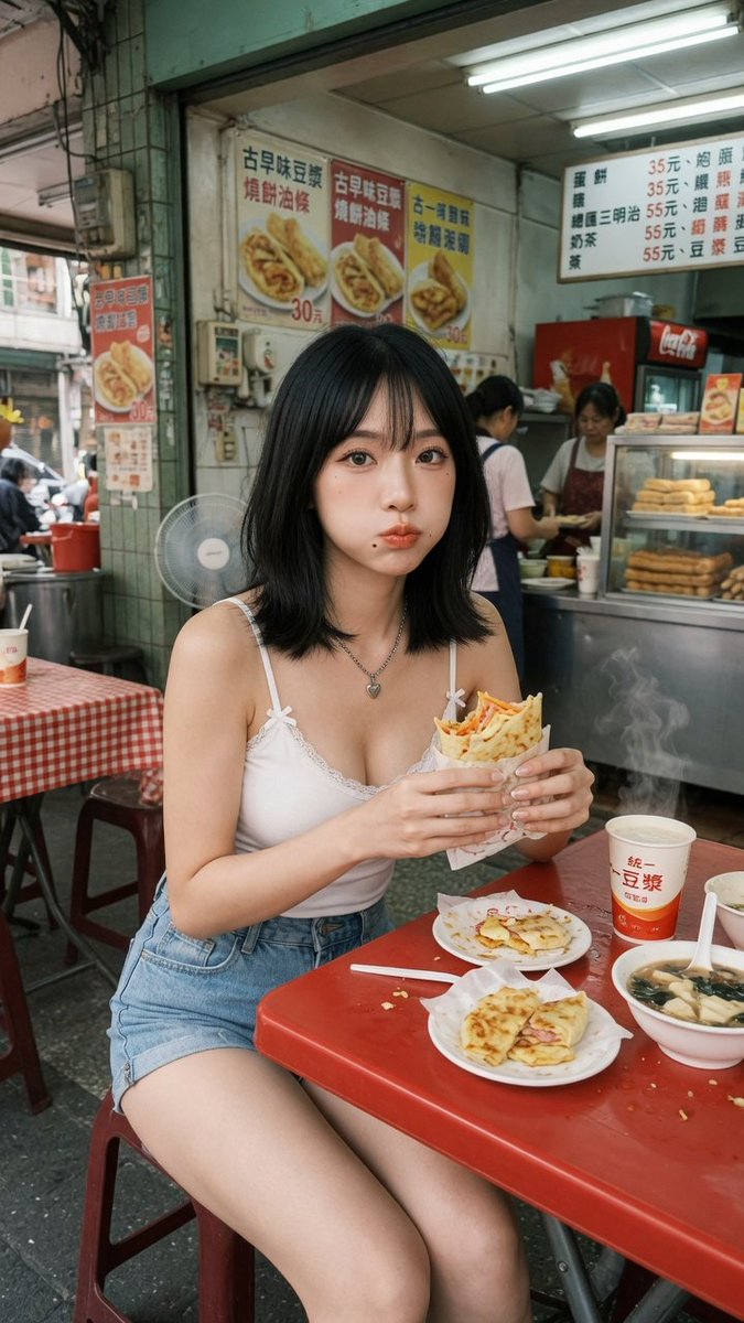 Sosyal Medya Gönderisi - Taiwan Breakfast Shop Candid Portrait - 1