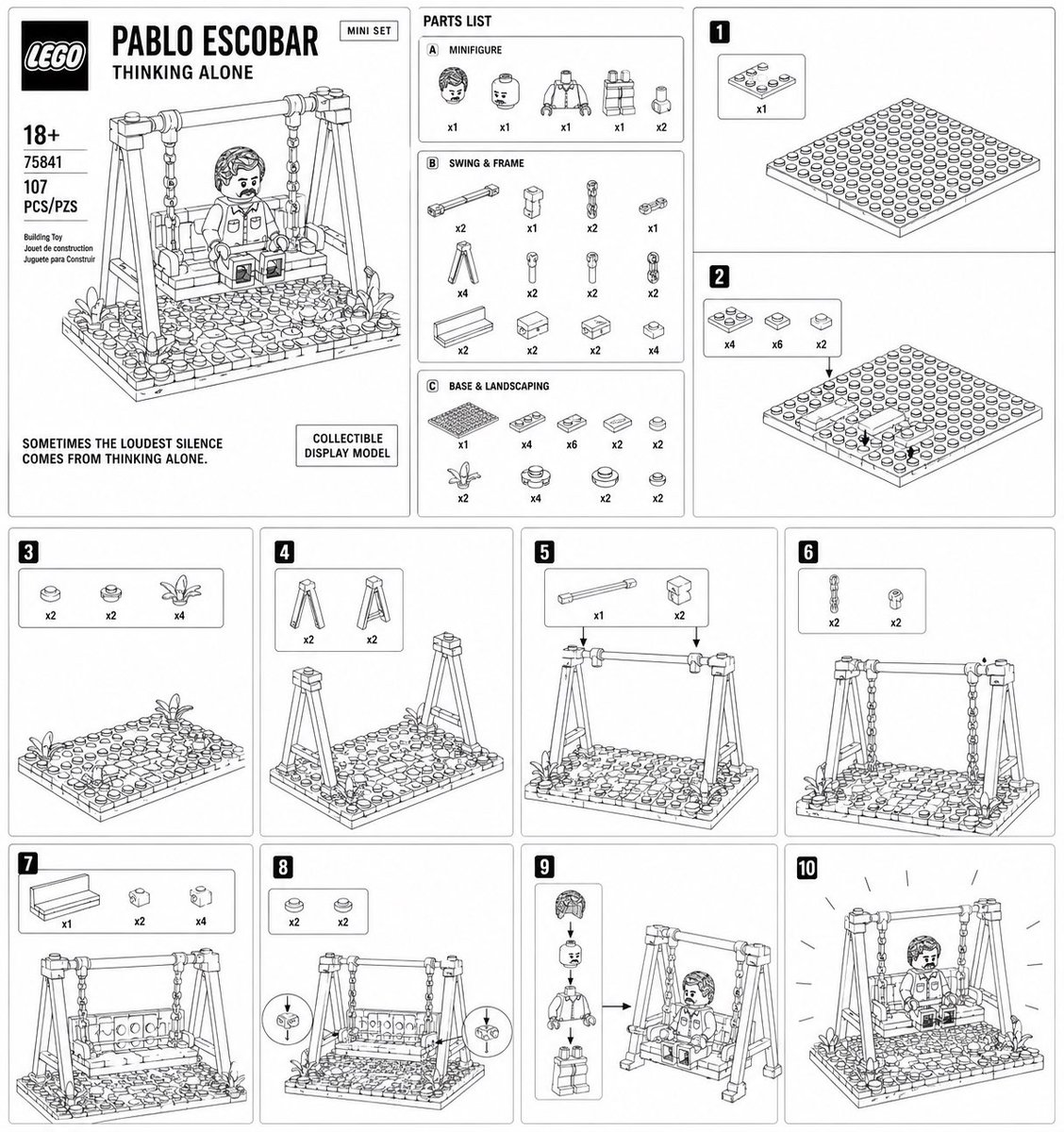 İnfografik / Eğitici Görsel - LEGO Mini Set Instruction Poster - 1