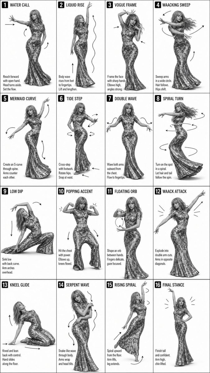 İnfografik / Eğitici Görsel - Instructional dance poster prompt - 1