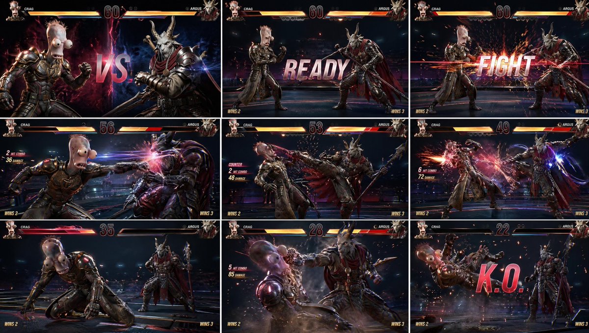 Çizgi Roman / Hikaye Taslağı - AAA Fighting Game Storyboard Grid - 1
