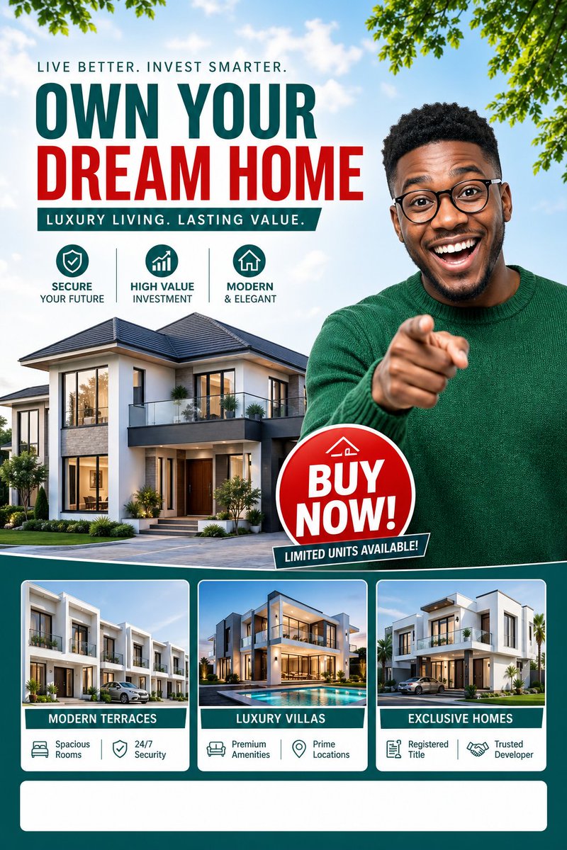 Ürün Pazarlaması - Luxury Dream Home Real Estate Flyer - 1